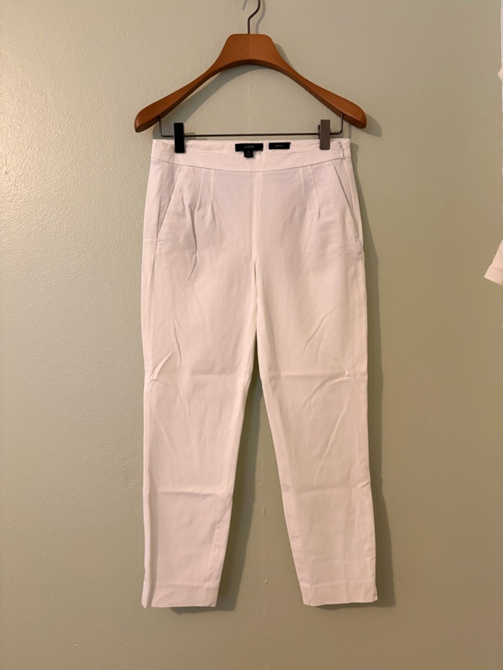 J. Crew White Martie Pants - Slim Straight